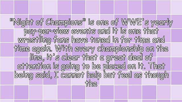 Night Of Champions & Help An Internet Marketing Company Could Give