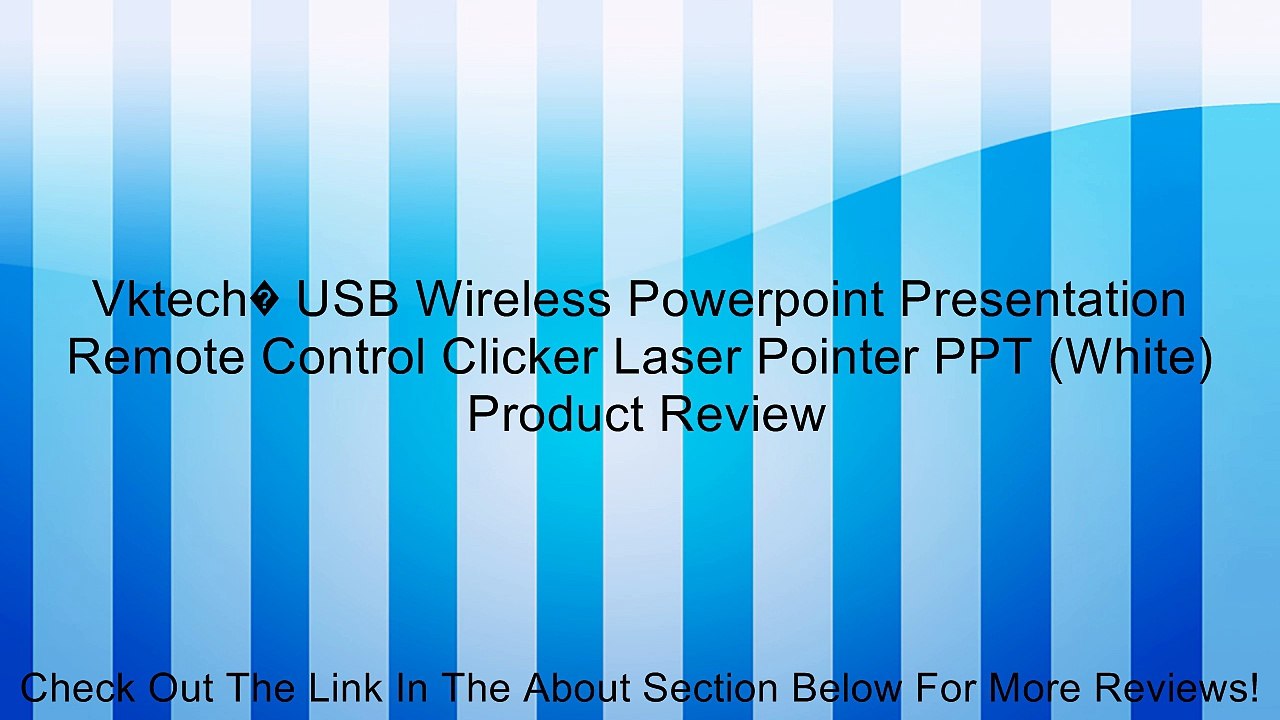 Vktech� USB Wireless Powerpoint Presentation Remote Control Clicker Laser Pointer PPT (White) Review