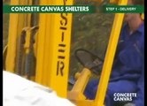 concrete canvas shelters:  concrete tents