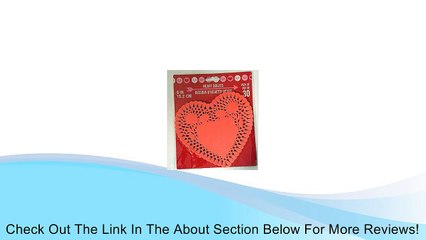 30 Red Heart Shaped Die Cut Paper Doilies - 6 inches Review