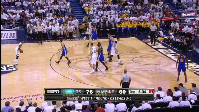 Andrew Bogut Block Eric Gordon _ Warriors vs Pelicans _ Game 4 _ April 25, 2015 _ NBA Playoffs