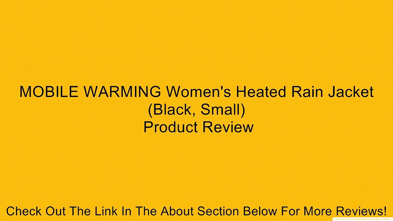 MOBILE WARMING Women's Heated Rain Jacket (Black, Small) Review