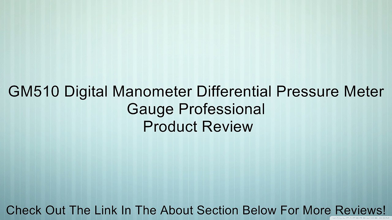 GM510 Digital Manometer Differential Pressure Meter Gauge Professional Review