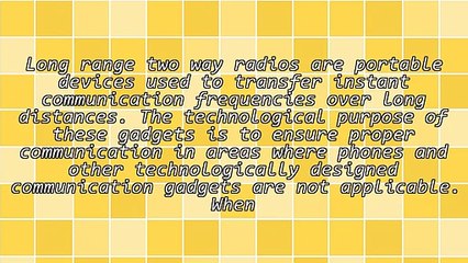 Guide To Buying Long Range Two Way Radios