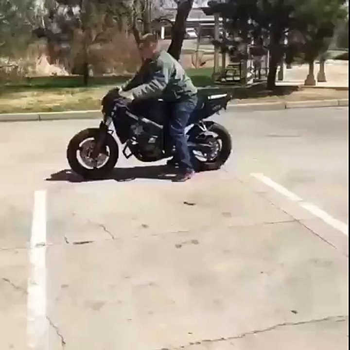 amazing stunt of a biker