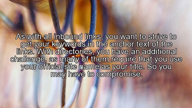 Using Directory Submissions To Build Inbound Links