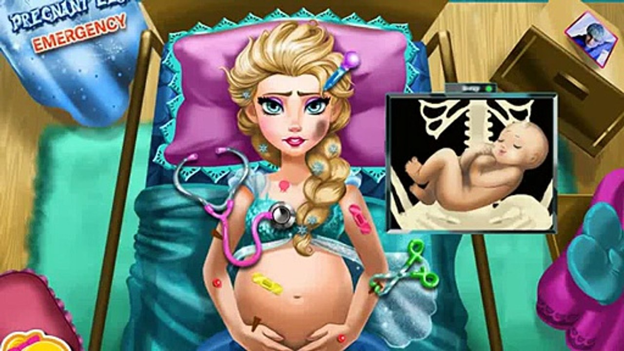 Pregnant Elsa emergency doctor game - Pregnant Elsa was injured_ save her and her baby in emergency