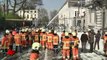 Protesting Firefighters Spray Police With Foam
