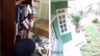 Des caméras de surveillance filment la violence du séisme au Népal