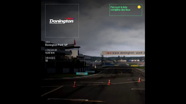 Tour de piste à Donington Park National en Ginetta G40 gt5 sur Project Cars