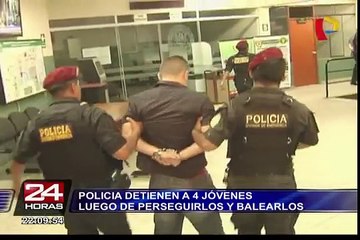 San Isidro: Policía detiene a cuatro jóvenes luego de perseguirlos y balearlos