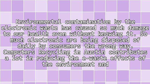 Be Part Of Computers Recycling In Austin
