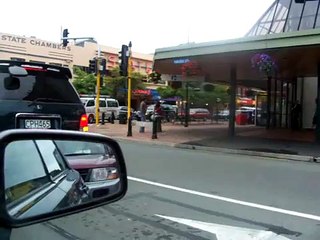 Driving Car in Traffic at Nelson City, New Zealand South Island