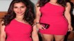 Sophie Choudry Exposing Hot Figure In Tight Pink Dress