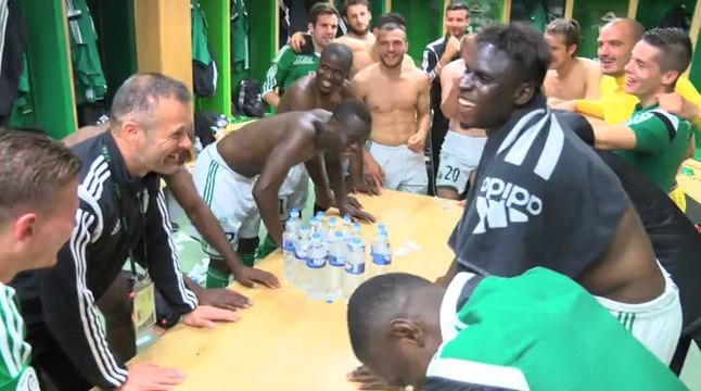 La joie des Verts après ASSE - Montpellier (1-0)