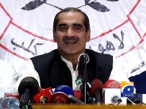 Cantt Poll Validated GE2013, PML-N Mandate: Saad Rafique-Geo Reports-26 Apr 2015