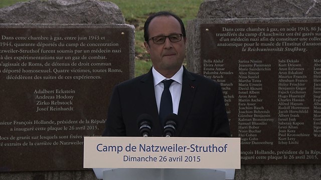 Discours du président François Hollande suite à la visite de l’ancien camp de concentration de Natzweiler-Struthof