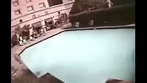 CCTV Footage of Swimming Pool during Earthquake in Nepal