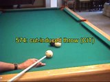 Cut-induced throw (CIT) and spin-induced throw (SIT) in pool and billiards, from VEPS IV (NV B.86)