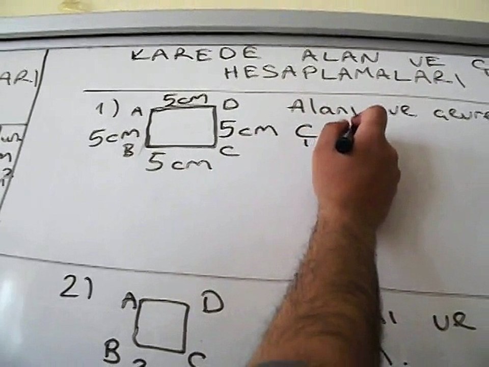 KAREDE ÇEVRE VE ALAN HESAPLAMASI