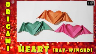 Heart Wings - Origami  How To Make Paper Heart Wings | Traditional Paper Toy