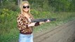 Hottie Shooting a Gun For The 1st Time!!!