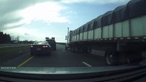 Road rage with Camaro causes Big Wreck and crazy crash