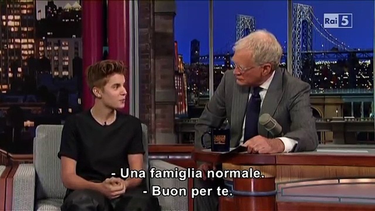 Justin Bieber al David Letterman (21-06-2012)