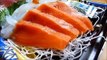 How to eat Sashimi. Japanese food. Raw seafood. Washoku