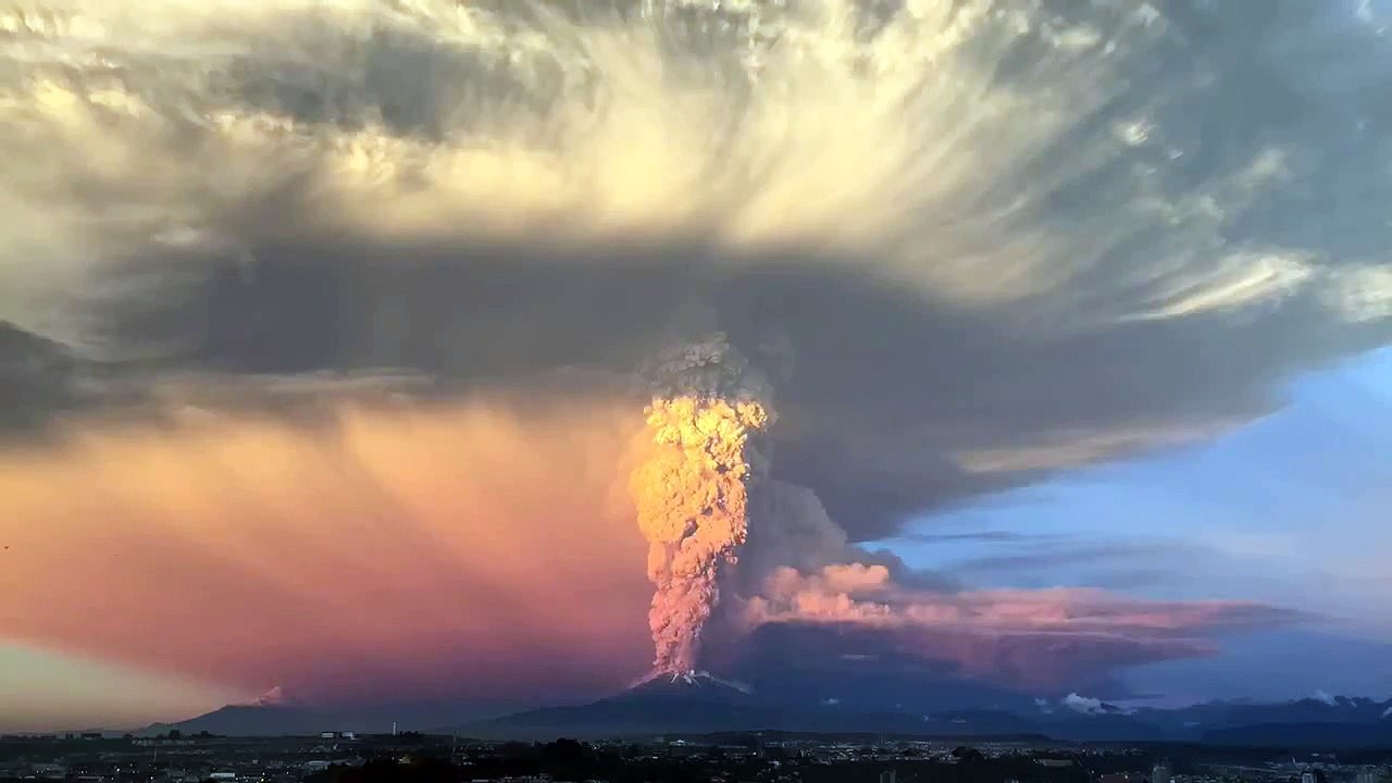 Volcano eruption in Chile