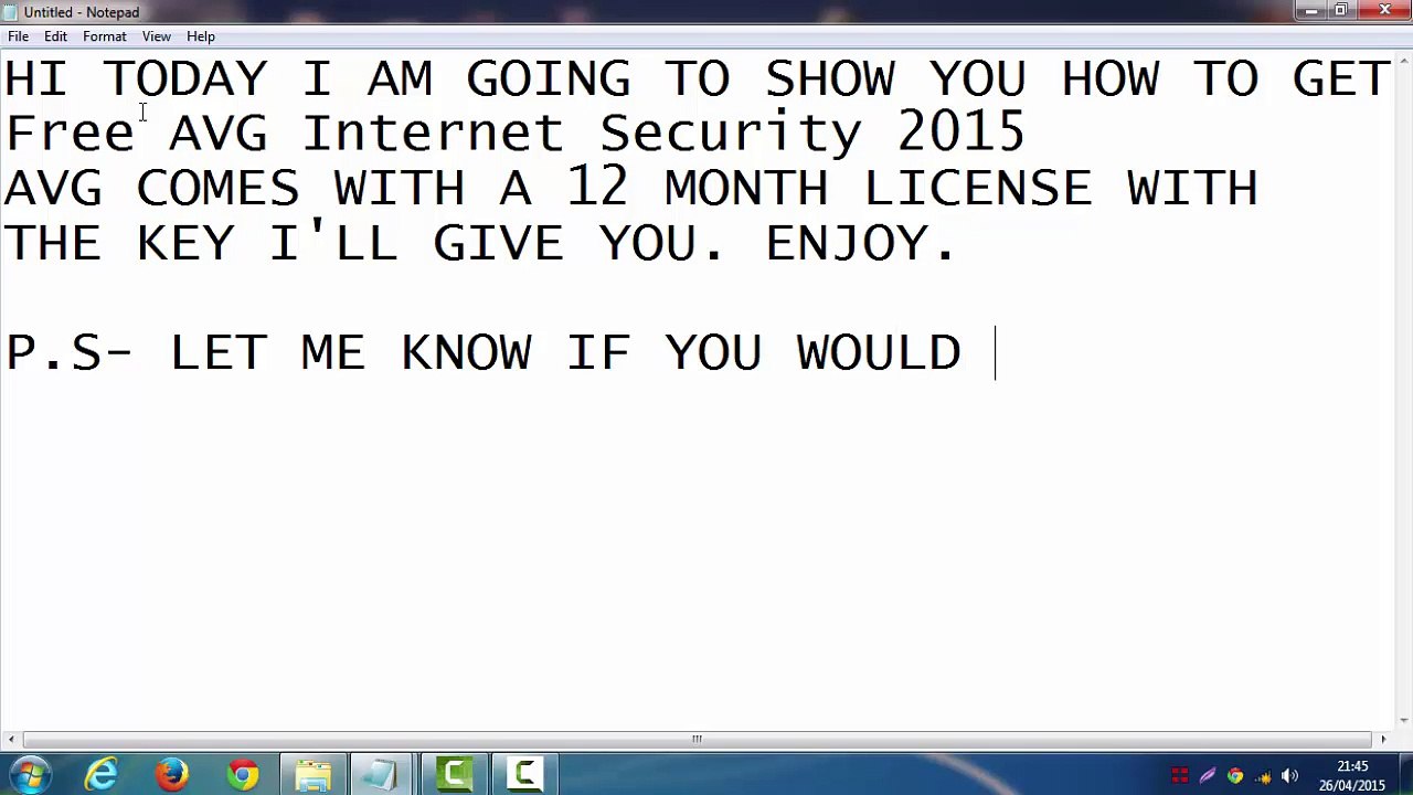 HOW TO GET AVG Internet Security 2015 FOR FREE