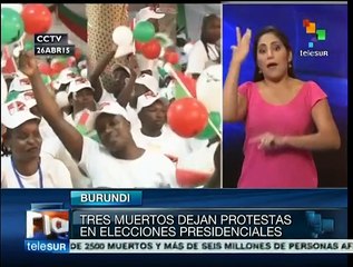 Choques entre manifestantes y policía dejan 3 muertos en Burundi