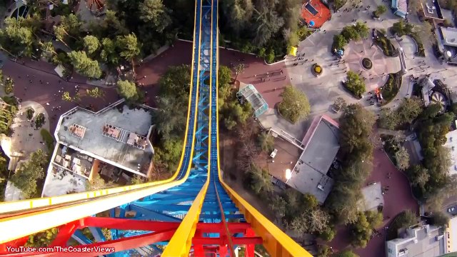 Superman: Escape From Krypton (POV) Front Seat Backwards Six Flags Magic Mountain HD