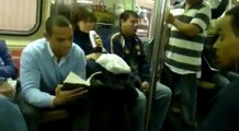 Crazy Latino Flips Out On A Guy On NYC Subway