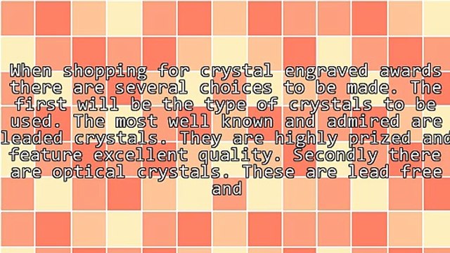 Techniques For Crystal Engraved Awards Creation