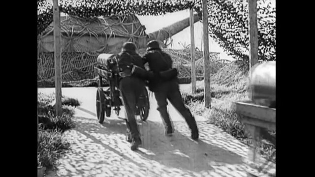 WW2 - German Railroad guns in action - World War Two military train