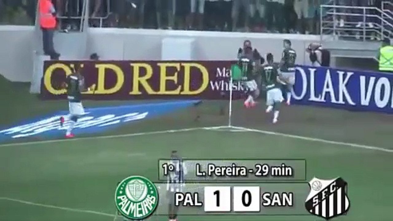 Palmeiras 1 x 0 Santos - Melhores Momentos - Paulistão 26/04/2015