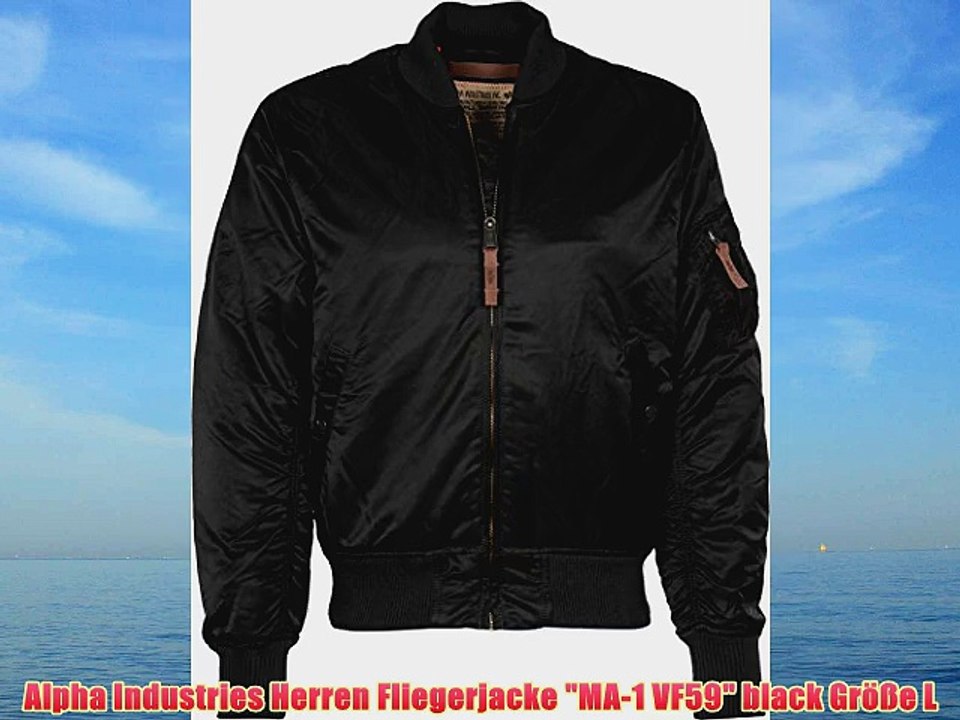 Alpha Industries Herren Fliegerjacke MA1 VF59 black Große L
