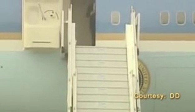 President Barack Obama arrives for three day India visit*New Delhi*Indian Republic Day 2015