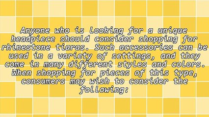 Rhinestone Tiaras Are A Great Addition To One's Wardrobe