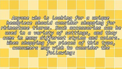 Rhinestone Tiaras Are A Great Addition To One's Wardrobe