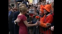 Verloving Prins van Oranje en Máxima Zorreguieta: handen schudden