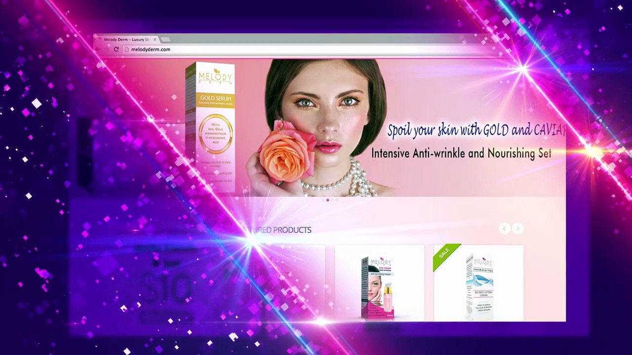 Amazing Commercial by Melodyderm Cosmetics for Gold Serum & Caviar Cream