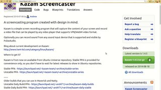 hare krsna||screen recording - - freedom open source kazam 1.4.5 ppa install & web install or remove