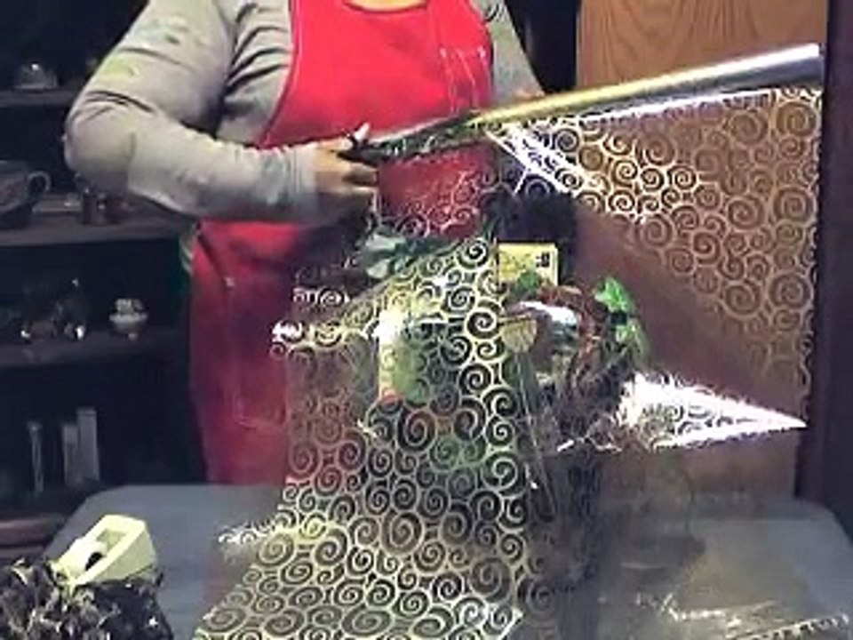How to Wrap a Gift Basket with Cellophane