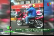 WhatsApp: mototaxi traslada fierros en plena carretera Panamericana Norte