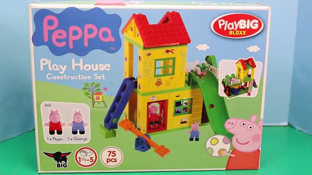 Peppa Pig Park Play House Construction Set Playground Slides George Pig Mega Bloks Cartoon Toys Co