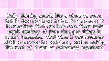 Appreciating Finding The Importance Of Daily Planning