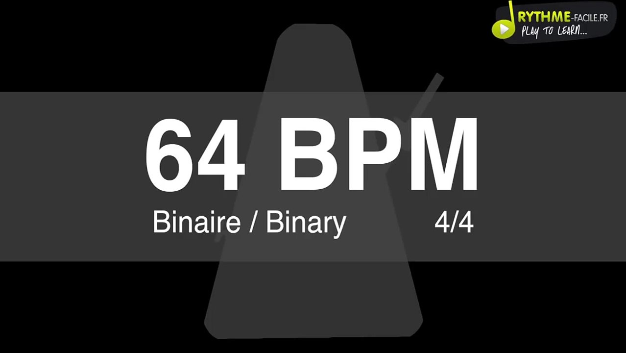Metronome Clic - 64 BPM - Drums Sound - binaire