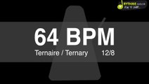 Metronome Clic - 64 BPM - Drums Sound - ternaire